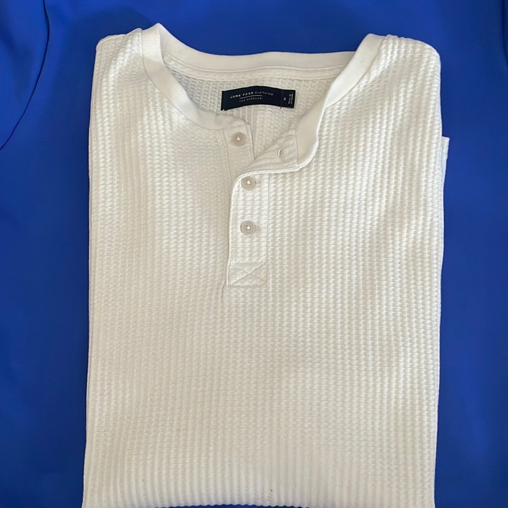 Mens Junk Food Clothing line. Never worn- front button long sleeve.  Size M
